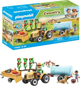 Playmobil Traktor z przyczepą i zbiornikiem na wodę 71442 Playmobil Traktor z przyczepą i zbiornikiem na wodę 71442