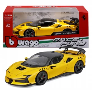 Bburago Ferrari SF90 XX Stradale 4.0 V8 1:24 model Bburago 18-26032 ŻÓŁTY SAMOCHÓD Bburago Ferrari SF90 XX Stradale 4.0 V8 1:24 model Bburago 18-26032 ŻÓŁTY SAMOCHÓD