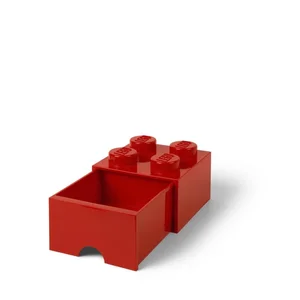 LEGO(R) pojemnik klocek z szufladą czwórka czerwony LEGO(R) pojemnik klocek z szufladą czwórka czerwony
