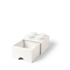 LEGO(R) pojemnik klocek z szufladą czwórka biały LEGO(R) pojemnik klocek z szufladą czwórka biały