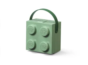 LEGO(R) pojemnik klocek z rączką czwórka oliwkowy LEGO(R) pojemnik klocek z rączką czwórka oliwkowy