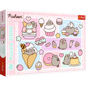 Puzzle 1000 Słodki Pusheen TREFL