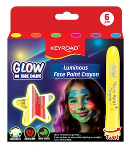 Kredki do malowania twarzy KEYROAD Luminious fluorescencyjne 6 kolorów