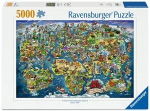Puzzle 5000 Illustrated World Map