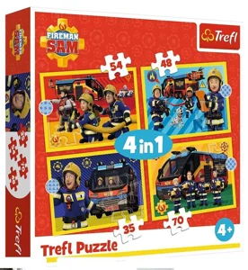 Puzzle 4 w 1 Strażak Sam, Strażak na sygnale
