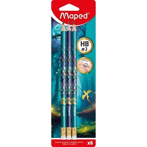 Ołówek Dragon HB z gumką 6szt MAPED Ołówek Dragon HB z gumką 6szt MAPED