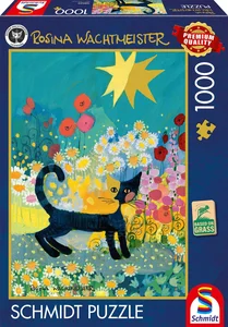 Puzzle 1000 PQ Rosina Wachtmeister Kot w morzu kwiatów 113988