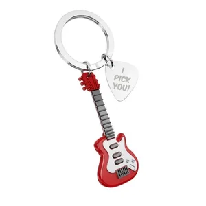 Brelok do kluczy 3D gitara i kostka do gry Brelok do kluczy 3D gitara i kostka do gry