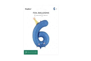 Balon fol.Cyfra 6 86cm nieb