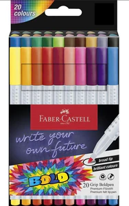 Flamastry Grip Boldpen 20kol FABER CASTELL Flamastry Grip Boldpen 20kol FABER CASTELL