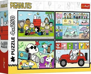 PUZZLE 4x250 Fistaszkowe przygody