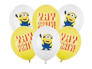 Balony Strong Minionki z nadrukiem 30cm 6szt Balony Strong Minionki z nadrukiem 30cm 6szt