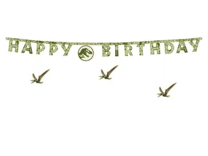 Baner Happy Birthday Jurassic World 45x165cm