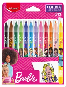 Flamastry Barbie 12 kolorów