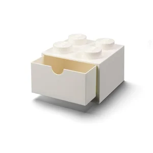 LEGO(R) pojemnik klocek z szufladą na czwórka biały LEGO(R) pojemnik klocek z szufladą na czwórka biały