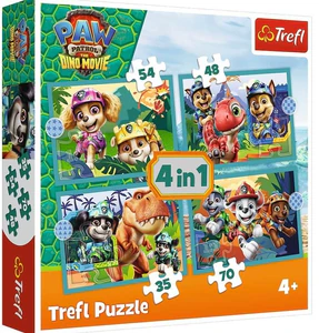 Puzzle 4w1 Historie z wyspy dinozaurów TREFL Puzzle 4w1 Historie z wyspy dinozaurów TREFL