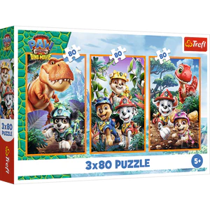 Puzzle 3x80 Bohaterowie dinozaurów TREFL Puzzle 3x80 Bohaterowie dinozaurów TREFL