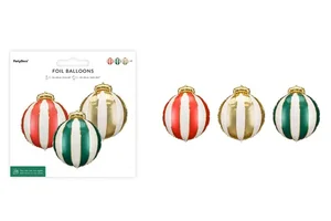 Balony foliowe Bombki 42x46cm 3szt