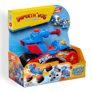 Superthings Battle Vehicles Police Pojazd +figurki